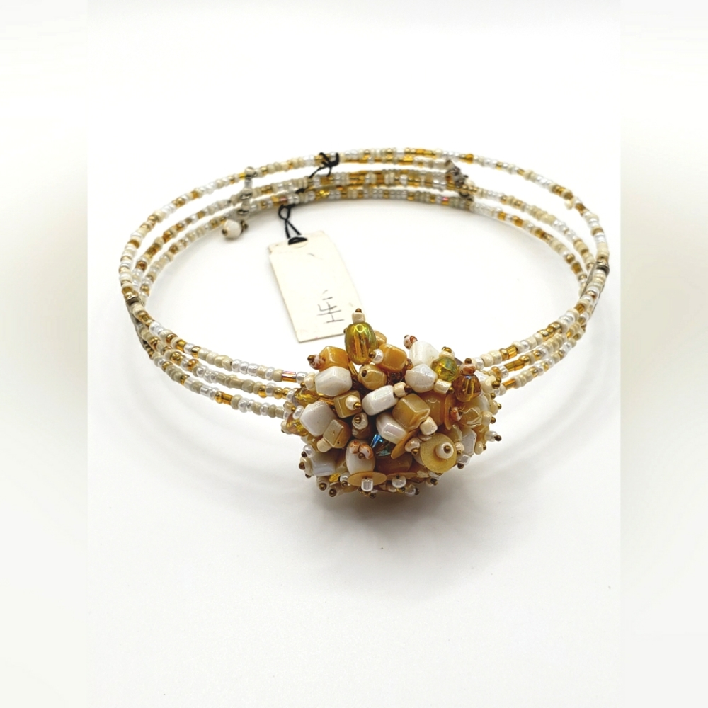 Stephan & Co. Beaded Cluster Choker